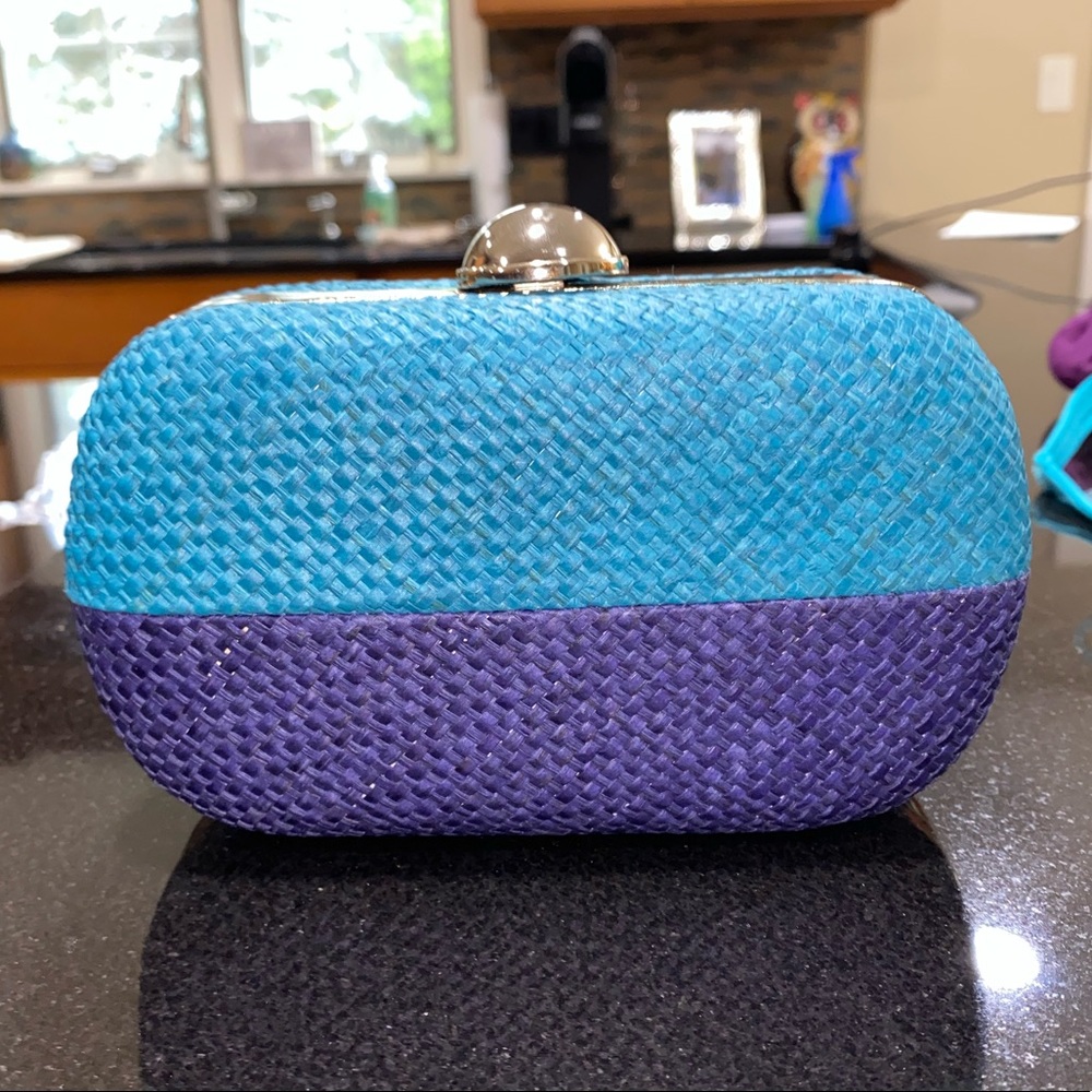 Modern Woven Summer Clutch Bag Banana Republic